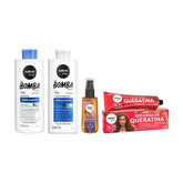 Kit Shampoo e Condicionador SOS Bomba Crescimento + Óleo SOS Cachos + Recarga de Queratina SOS Cachos