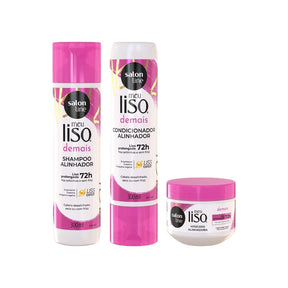 Kit Meu Liso Demais Shampoo + Condicionador + Máscara Salon Line