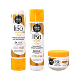 Kit Meu Liso Muito+Liso Shampoo + Condicionador + Máscara de Hidratação Salon Line