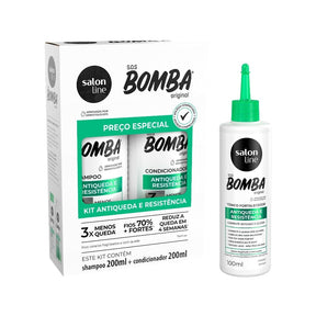 Kit SOS Bomba Antiqueda 200ml + Tônico Fortalecedor Salon Line