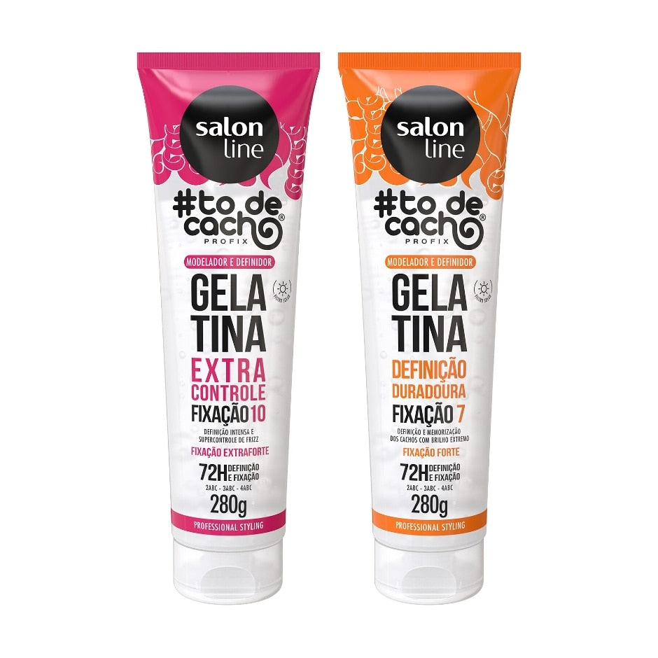 Kit Gelatinas #todecacho Fixação Forte e Extra Forte Salon Line