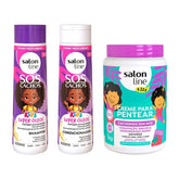 Kit Hidratação e Antinós Kids com Shampoo e Condicionador SOS Cachos + Creme para Pentear