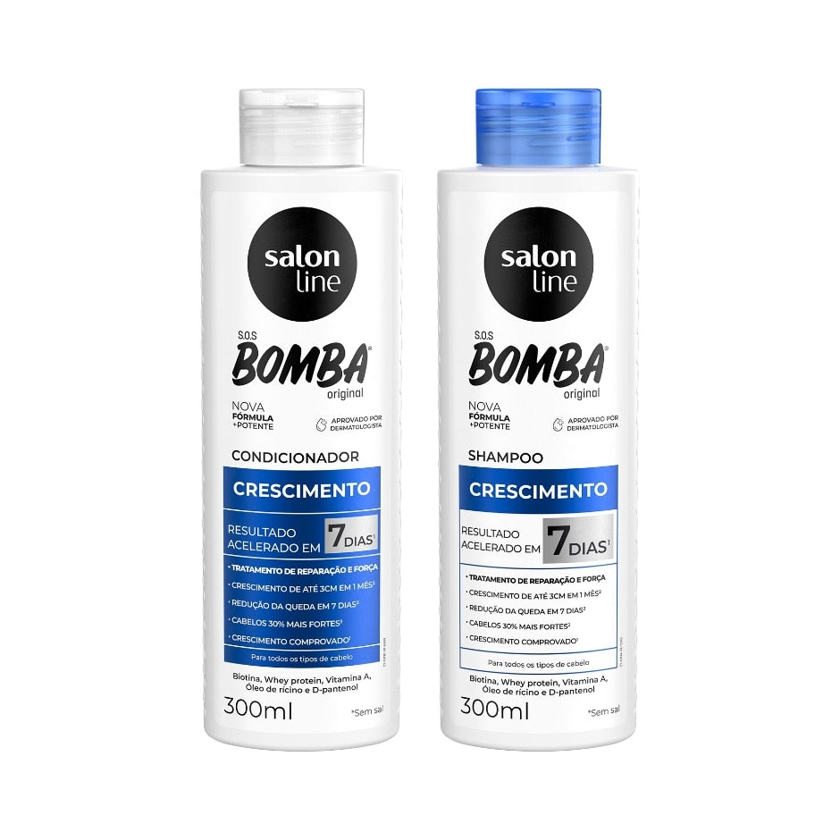 Kit Shampoo e Condicionador SOS Bomba Original 300ml Salon Line