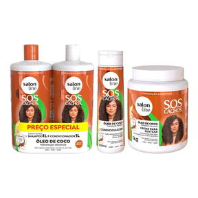 Kit para Cacheadas com SOS Cachos Coco Salon Line