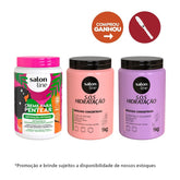 Kit com 2 Máscaras de Hidratação SOS Hidratação + Creme Para Pentear Definição Intensa Salon Line