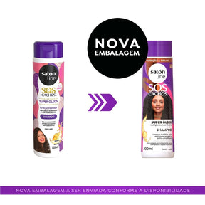 Kit Shampoo e Condicionador SOS Cachos Super Óleos Nutritvo Salon Line