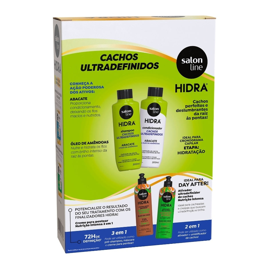 Kit Hidra Cachos Ultra Definidos + Máscara SOS Hidratação Cachos e Crespos