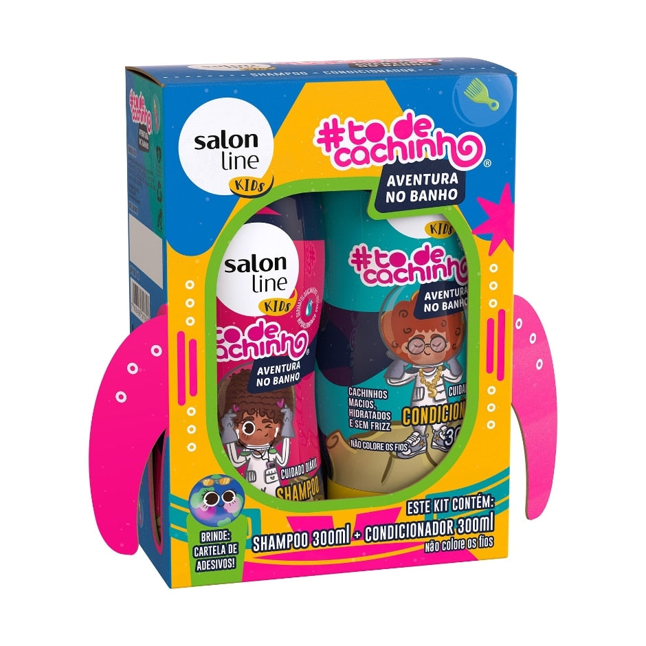 Kit Shampoo e Condicionador #todecachinho Kids Aventura no Banho 300ml