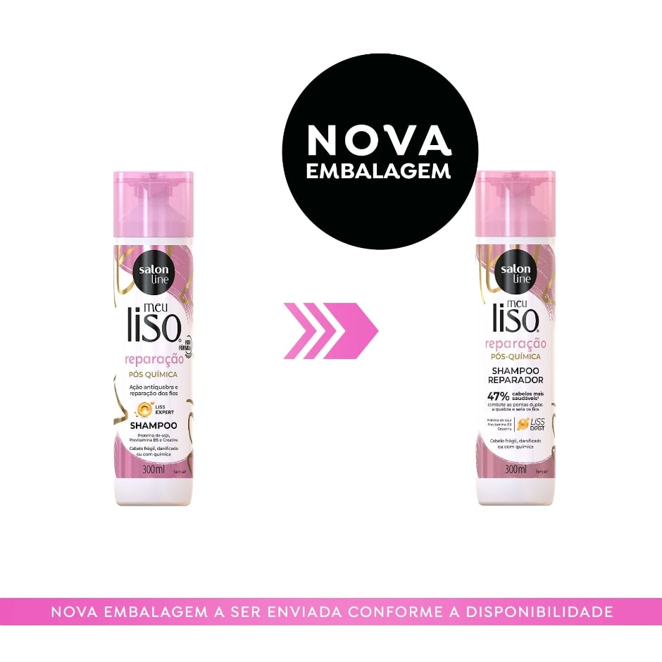 Kit Meu Liso Reparação com Máscara de hidratação Salon Line