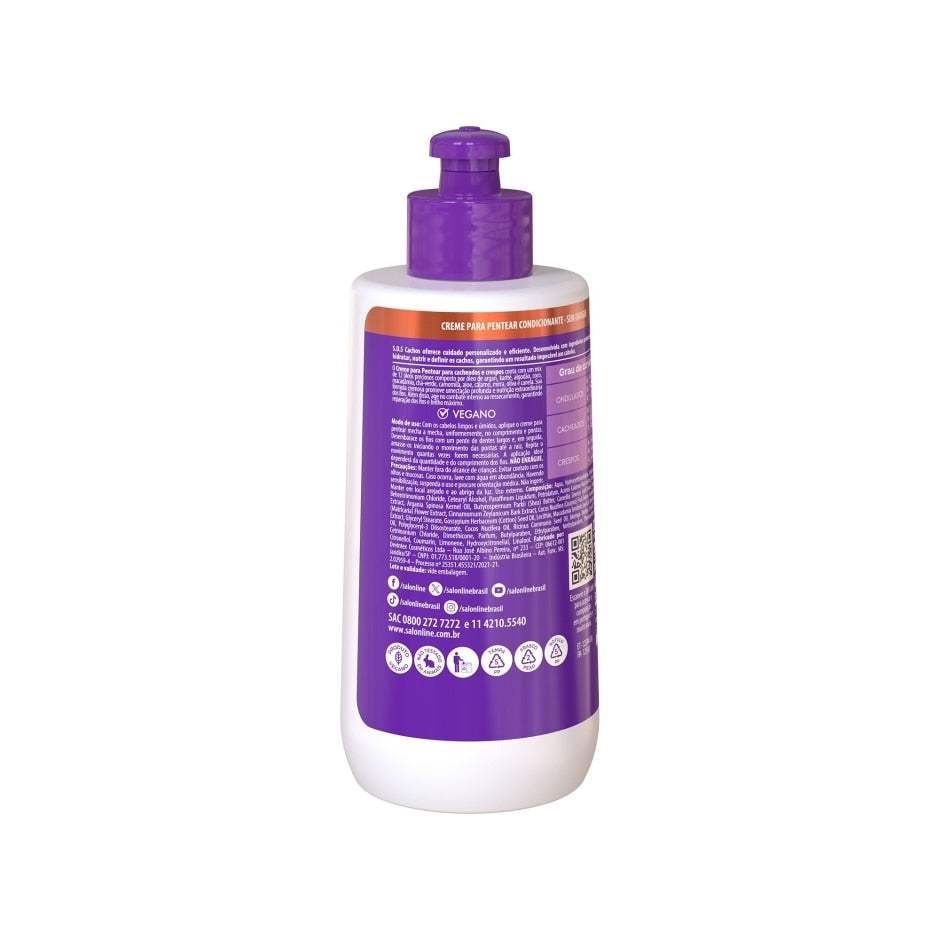 Creme para Pentear SOS Cachos Super Óleos Salon Line 300ml