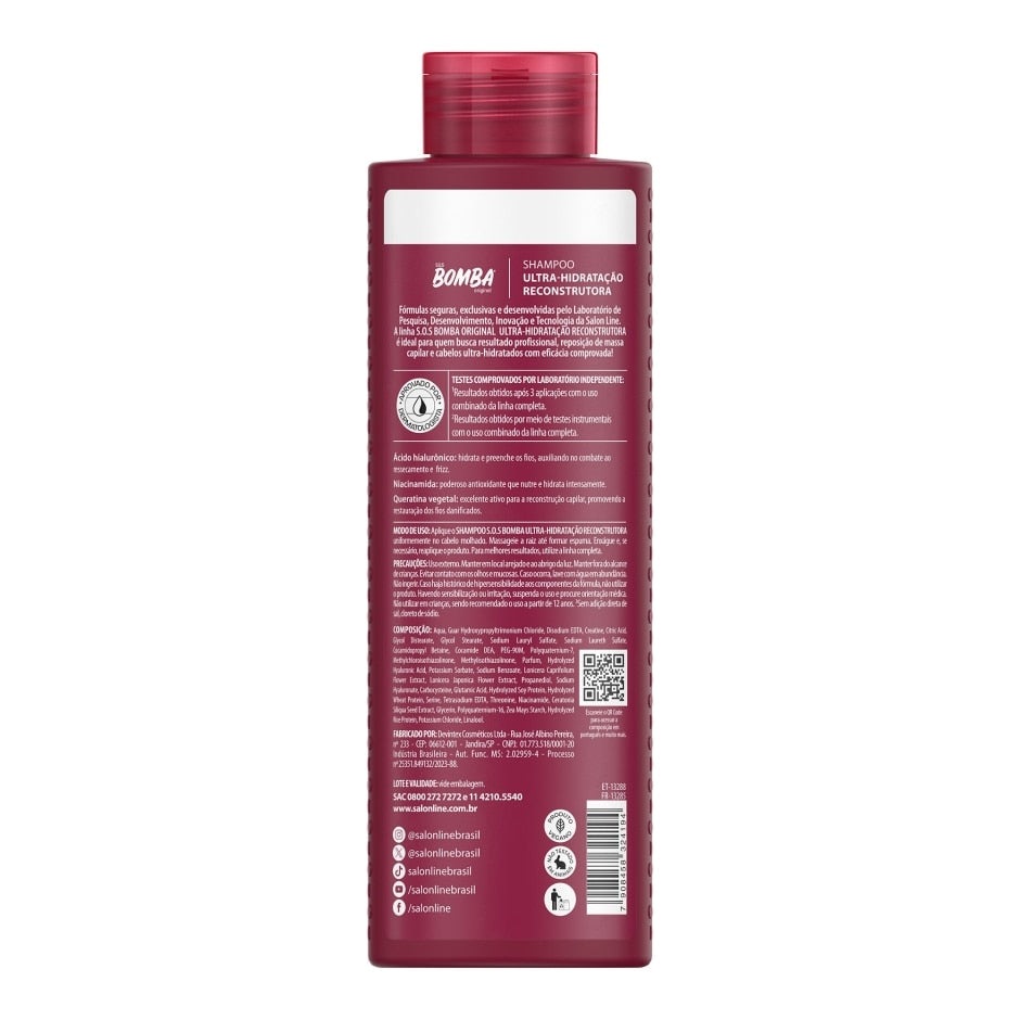 Kit Shampoo e Condicionador SOS Bomba Ultra-Hidratação Reconstrutora 300ml