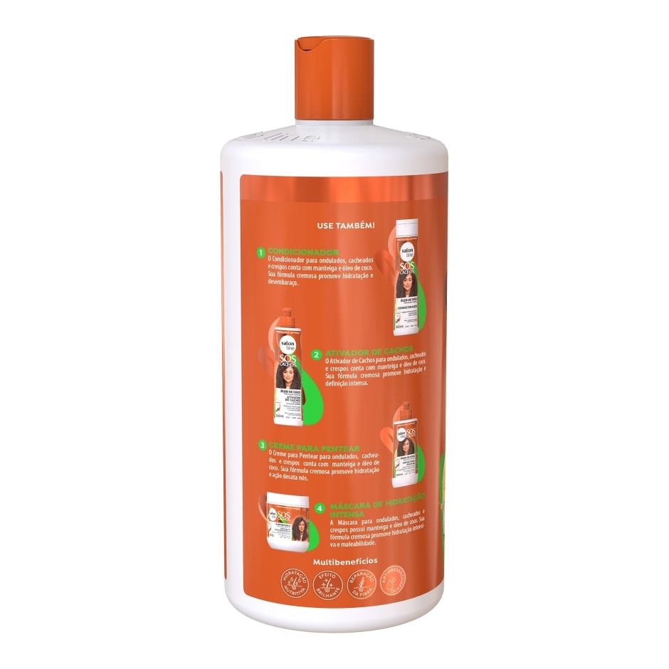 Kit Duplinha SOS Cachos Coco com Creme de pentear 1kg Salon Line