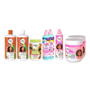 Kit Kids Shampoo, Condicionador, Máscara e finalizadores Salon Line