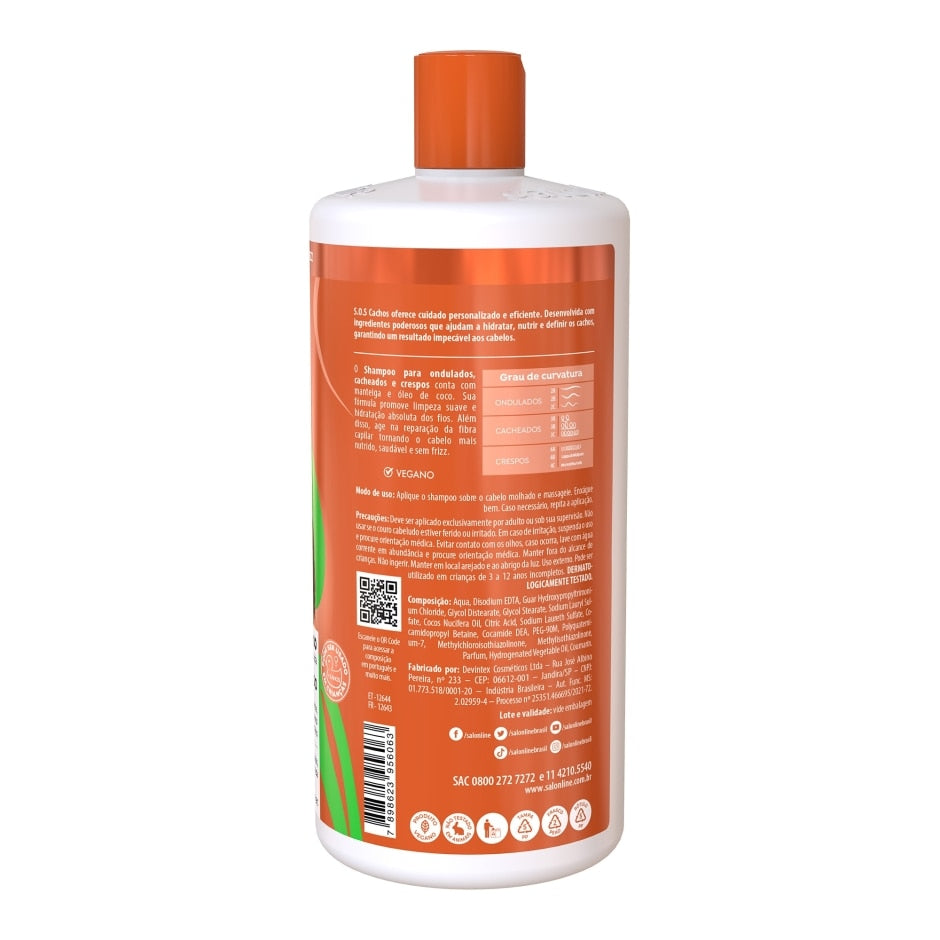 Combo Familia Kit SOS Cachos Coco com Creme de pentear 1kg Salon Line