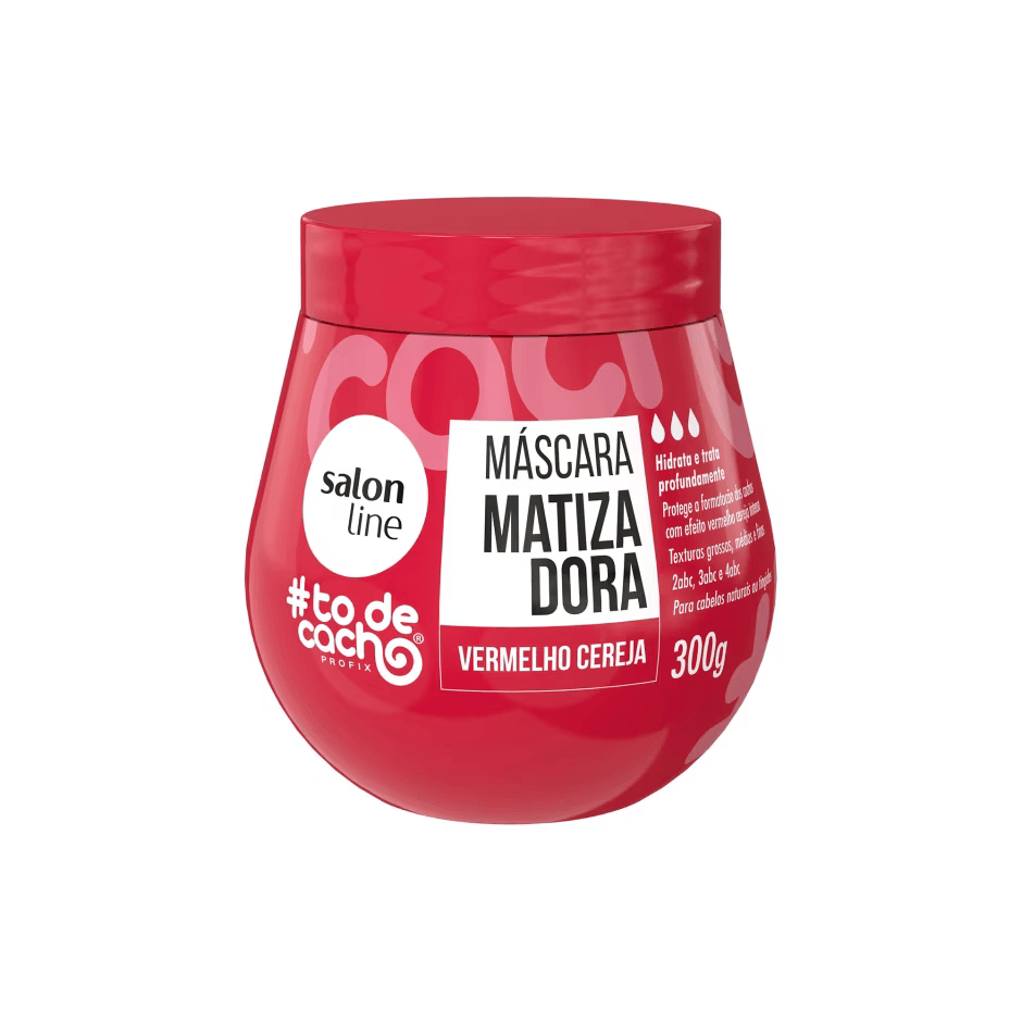 Máscara Matizadora #todecacho Vermelho Cereja 300g